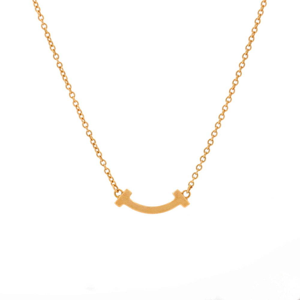 Tiffany & Co. Mini T Smile Pendant Necklace